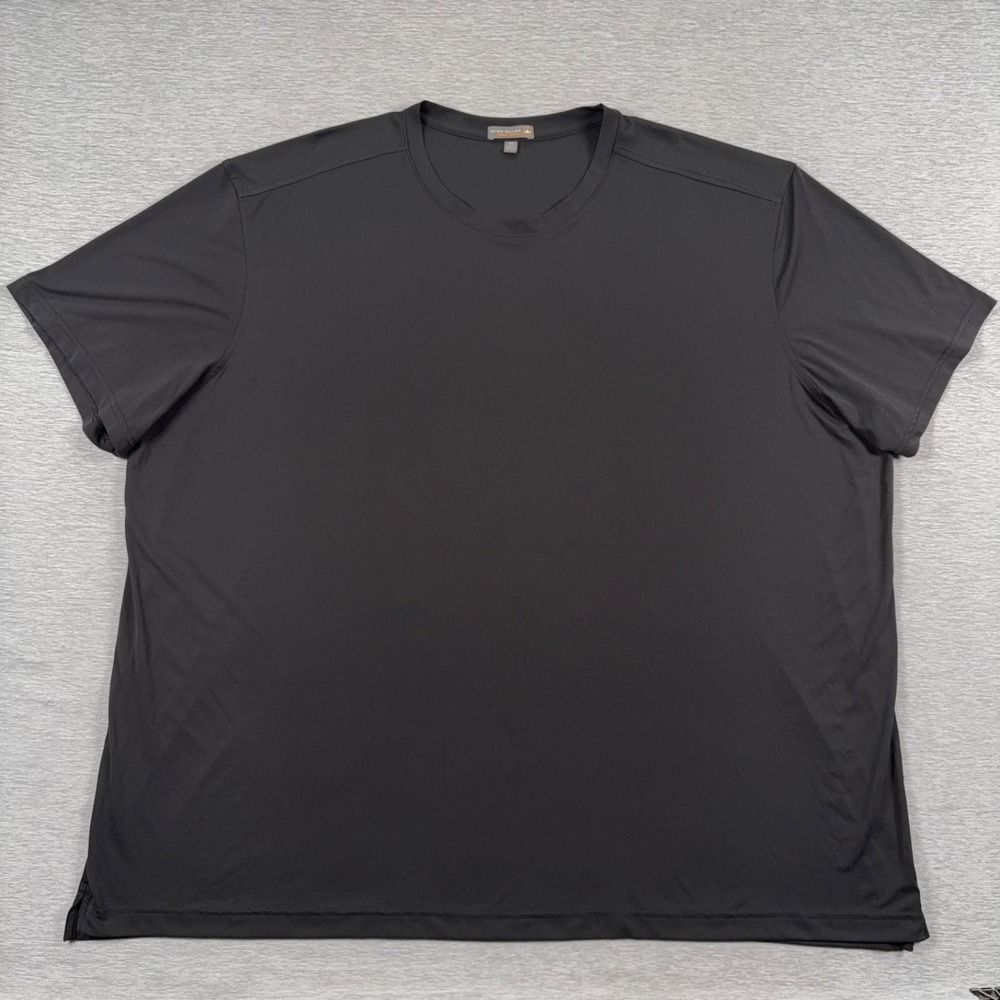 Peter Millar Summer Comfort T-Shirt Mens Size 4X Black Polyester Short Sleeve